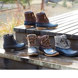 🔥👖SPERRY SALTWATER/ TAN LACE/DARK BROWN BOOTS!!